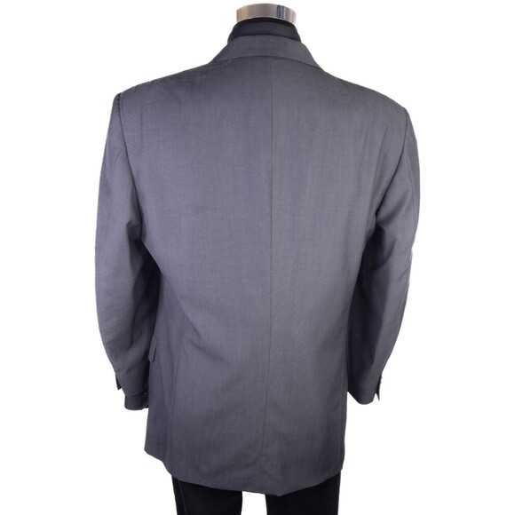 Canali Solid Gray Wool Blazer Sport Coat Mens Size 42R/S Three-Button Jacket - Picture 8 of 13